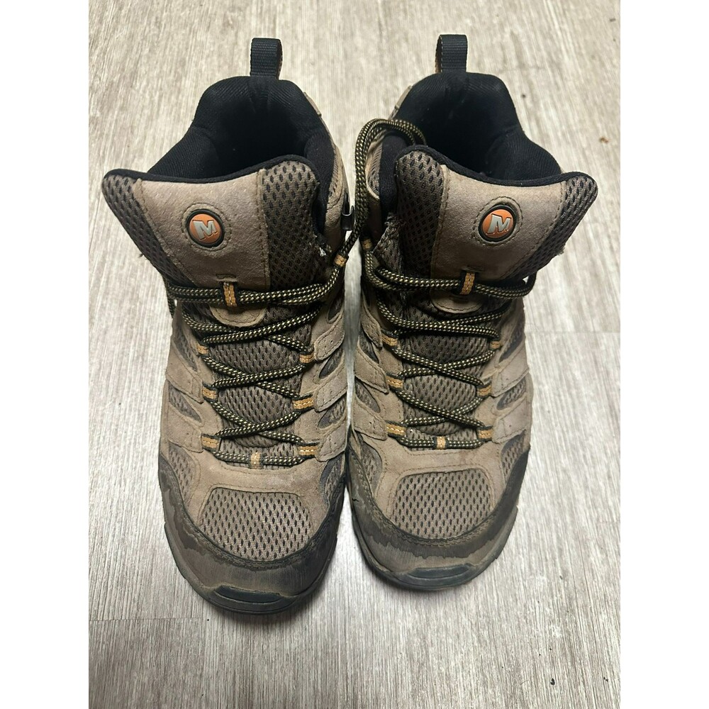 Merrell Moab 2 Mid Waterproof Suede Mesh Vibram Hiking Boot Earth Mens 10 Wide